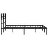 vidaXL Estructura cama sin colch&oacute;n con cabecero metal negro 135x190 cm