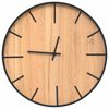 vidaXL Reloj de pared de hierro y madera de ingenier&iacute;a marr&oacute;n &Oslash;39 cm