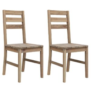vidaXL Sillas de comedor 2 unidades madera maciza de acacia