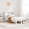 vidaXL Cama con estanter&iacute;a sin colch&oacute;n madera maciza blanca 75x190 cm