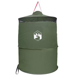 vidaXL Tienda de ba&ntilde;o port&aacute;til con cuerda de suspensi&oacute;n Verde