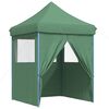 vidaXL Tienda de fiesta plegable Pop-Up con 4 paredes laterales verde