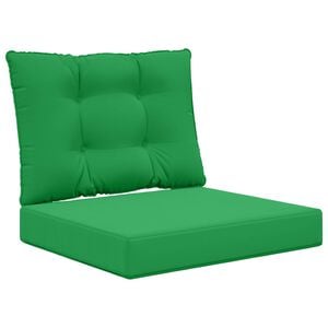 vidaXL Coj&iacute;n para sof&aacute; de exterior 2 pcs Verde Poli&eacute;ster