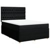 vidaXL Cama box spring con colch&oacute;n tela negro 140x190 cm