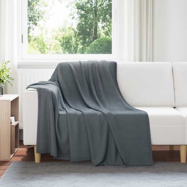 vidaXL Mantitas de Sof&aacute; 24 pcs Gris oscuro 200 x 150 cm Lana