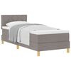 vidaXL Cama tipo Box Spring con coj&iacute;n Manual Taup&eacute; 80 x 200 cm tela