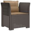 vidaXL Sill&oacute;n Individual con Cojines Apariencia de Ratan PP Gris Claro