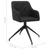 vidaXL Sillas de comedor giratorias 6 unidades tela negro