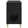 vidaXL Casa para Gatos Negro 72 x 42.5 x 70 cm Madera de ingenier&iacute;a