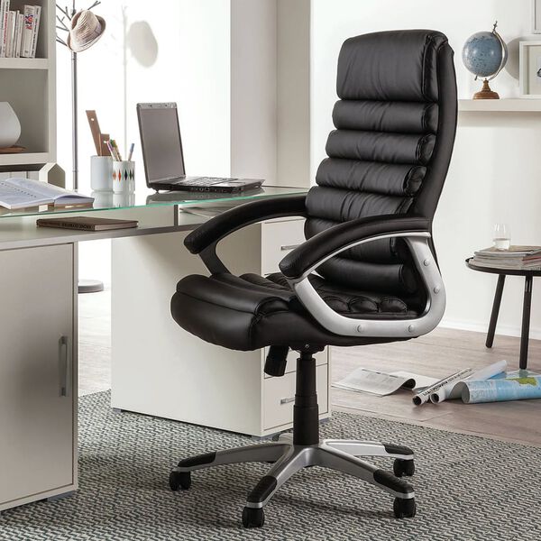 Rousseau Silla de oficina Kennedy cuero sint&eacute;tico negro