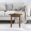 vidaXL Mesa de centro de madera maciza de pino marr&oacute;n miel &Oslash; 45x40 cm