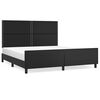 vidaXL Estructura de cama con cabecero cuero sint&eacute;tico negro 180x200cm