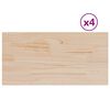 vidaXL Tablero de mesa rectangular 4 uds madera de pino 90x45x2,5 cm