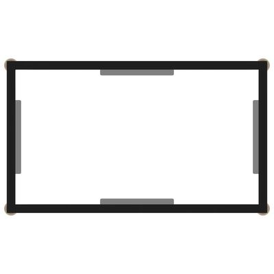 vidaXL Mesa consola vidrio templado transparente 60x35x75 cm
