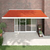 vidaXL Toldo retr&aacute;ctil aluminio y tela naranja y marr&oacute;n 4,5x3 m