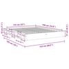 vidaXL Estructura de cama sin colch&oacute;n 135x190 cm madera maciza roble