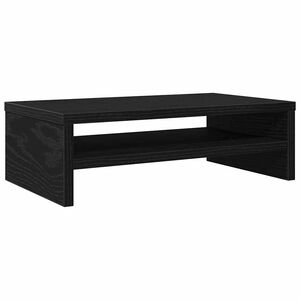 vidaXL Soporte para monitor de roble negro, 42x24x13 cm, madera de ingenier&iacute;a