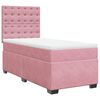 vidaXL Cama box spring con colch&oacute;n terciopelo rosa 80x200 cm