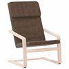 vidaXL Sill&oacute;n de relax de tela marr&oacute;n oscuro