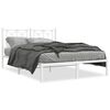 vidaXL Estructura cama sin colchón con cabecero metal blanco 135x190cm