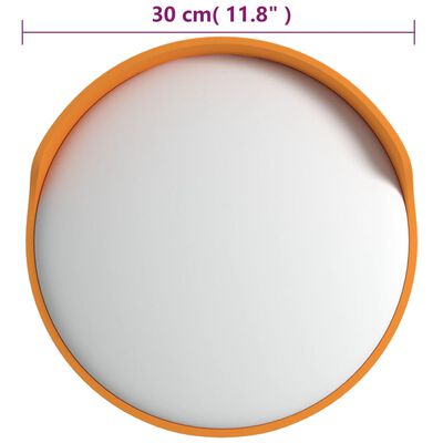 vidaXL Espejo de tráfico convexo exterior policarbonato naranja Ø30cm