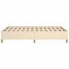 vidaXL Estructura de cama sin colch&oacute;n tela crema 120x190 cm