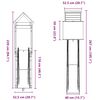 vidaXL Parque infantil de exterior de madera maciza de pino