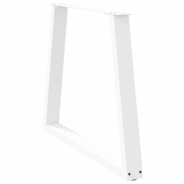 vidaXL Patas para mesa de comedor en forma de V (2 unidades), color blanco, 80 x (72-73,3) cm, acero