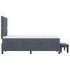 vidaXL Cama tipo Box Spring Gris oscuro 120 x 200 cm Terciopelo