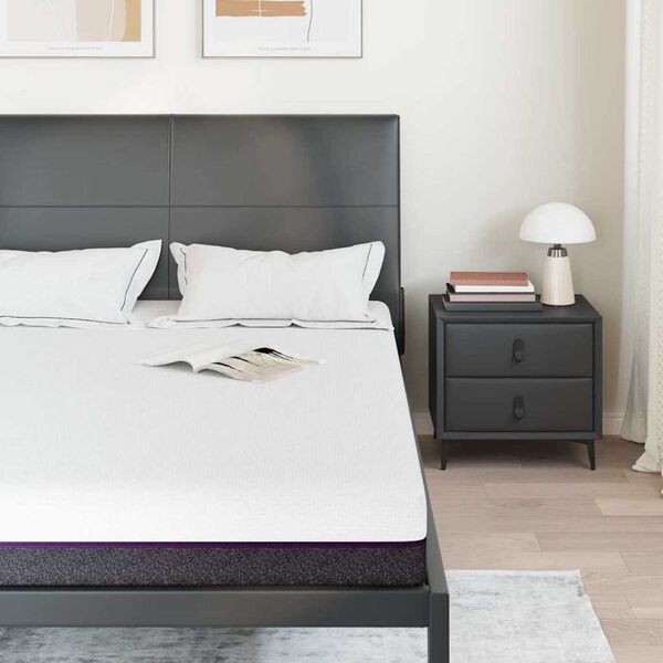 vidaXL Colchón y gris 140 x 200 cm Espuma Viscoelástica