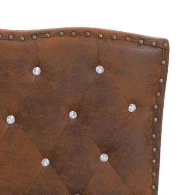 vidaXL Cama con colchón viscoelástico tela marrón 140x200 cm