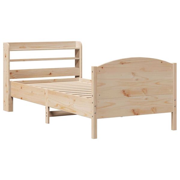 vidaXL Estructura de cama sin colch&oacute;n madera maciza de pino 90x200 cm