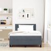 vidaXL Cama tipo Box Spring Gris oscuro 120 x 190 cm Terciopelo