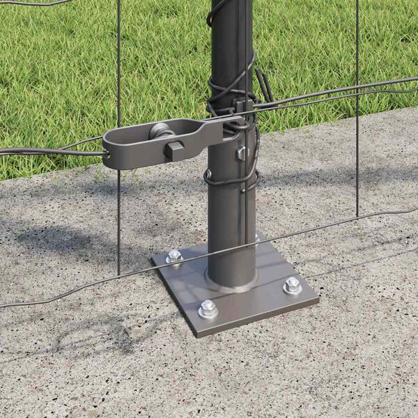 vidaXL Valla con Poste Gris 1,2 x 25 m Acero