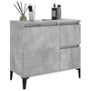 vidaXL Armario de ba&ntilde;o madera contrachapada gris hormig&oacute;n 65x33x60 cm