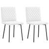vidaXL Sillas de comedor 2 unidades cuero sint&eacute;tico blanco