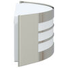 vidaXL Luz de pared exterior Plateado 32 x 10 x 10 cm Acero inoxidable