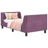 vidaXL Cama para ni&ntilde;os con cabecero Morado 80 x 160 cm Terciopelo