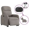 vidaXL Sillón eléctrico reclinable elevable de tela gris taupe