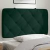 vidaXL Cabecero de cama acolchado terciopelo verde oscuro 90 cm