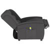vidaXL Sillón de masaje reclinable 4 plazas microfibra gris oscuro