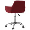 vidaXL Sillas de comedor giratorias 2 unidades terciopelo rojo tinto