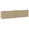 vidaXL Caja de almacenaje jard&iacute;n rat&aacute;n beige 220x50x58 cm