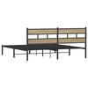 vidaXL Estructura de cama sin colchón metal roble Sonoma 193x203 cm