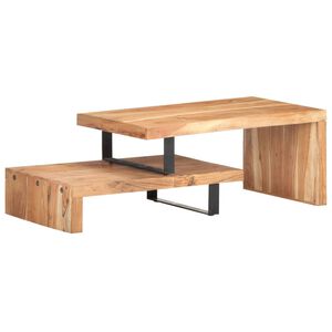 vidaXL Juego de mesas de centro 2 unidades madera maciza de acacia