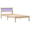 vidaXL Estructura de cama Marr&oacute;n 75 x 190 cm Madera de pino macizo