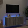 vidaXL Mueble de TV de pared con luces LED gris Sonoma 100x35x41 cm