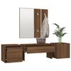 vidaXL Set de muebles de recibidor madera contrachapada roble marr&oacute;n