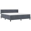 vidaXL Cama tipo Box Spring Gris oscuro 200 x 180 cm Terciopelo