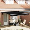 vidaXL Toldo Retr&aacute;ctil Negro 400 x 300 cm Tela y Aluminio